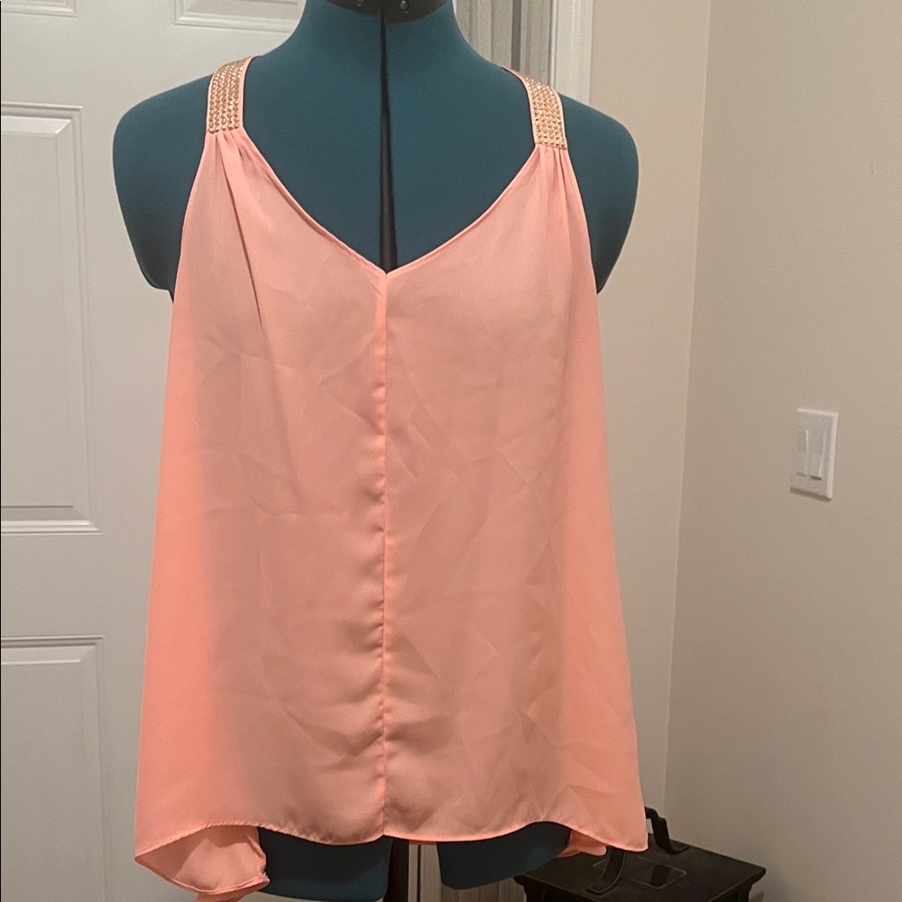 Peach Sleeveless Women's Top